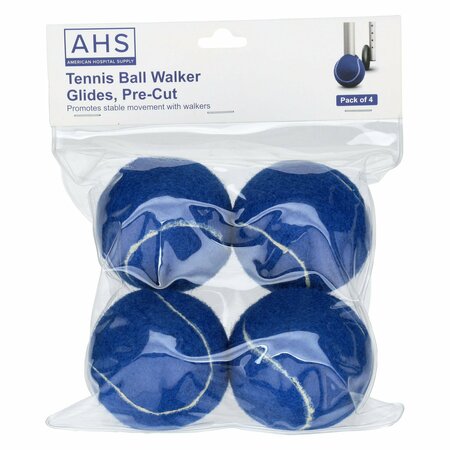 American Hospital Supply Walker Tennis Ball Glides, Blue, Pack of 4 AHSWTBGB4_PK